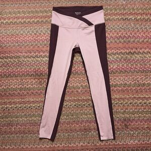 ATHLETA CHROMA 7/8 TIGHT PURPLE TWO TONE COLOR BLOCK